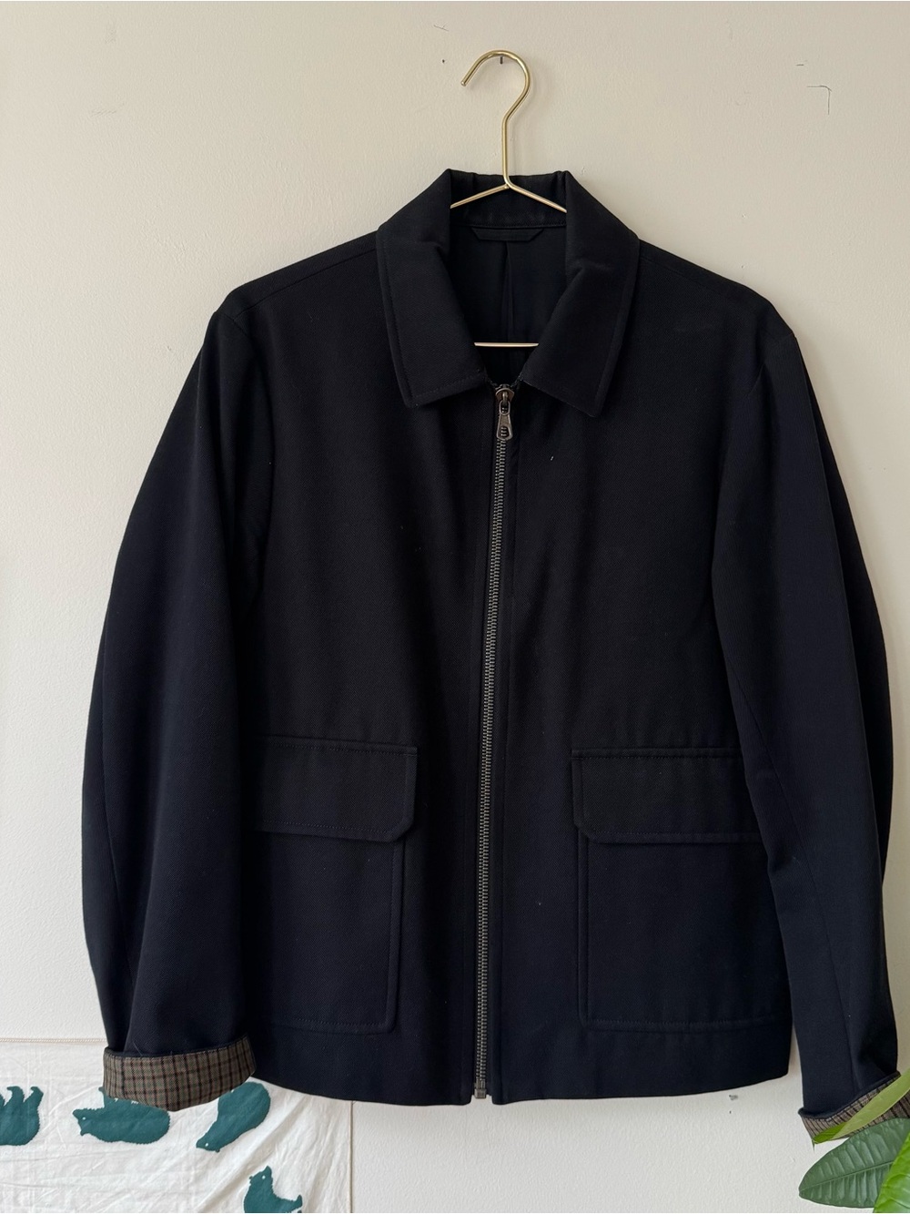 Tomorrowland - Japanese Men's Black Zip-Front Jacket